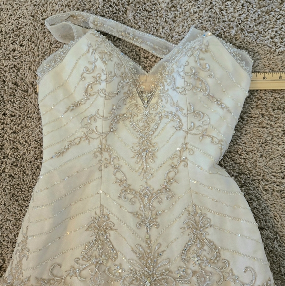 Essence Collection Beaded Halter Bodice Wedding Gown - Picture 15 of 16